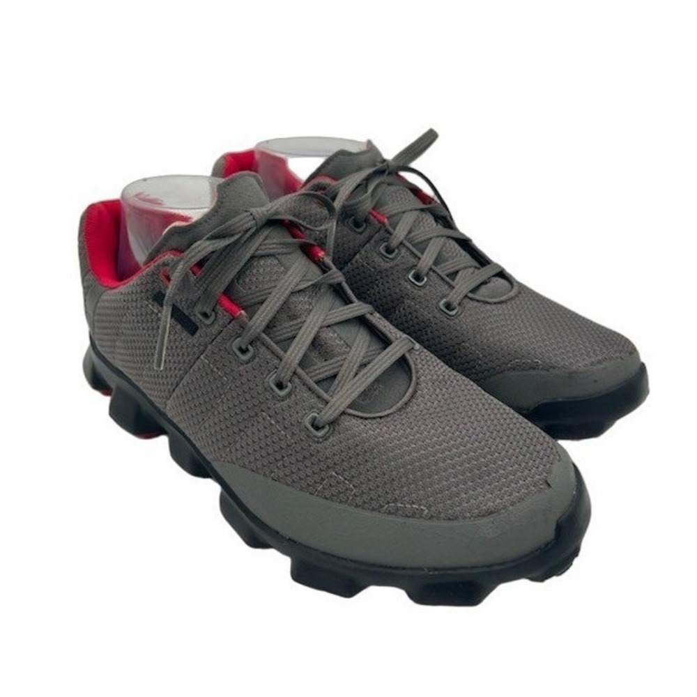Adidas Tech Response Golf Shoes Men's Size 8.5 Grey Red Cleated Mesh